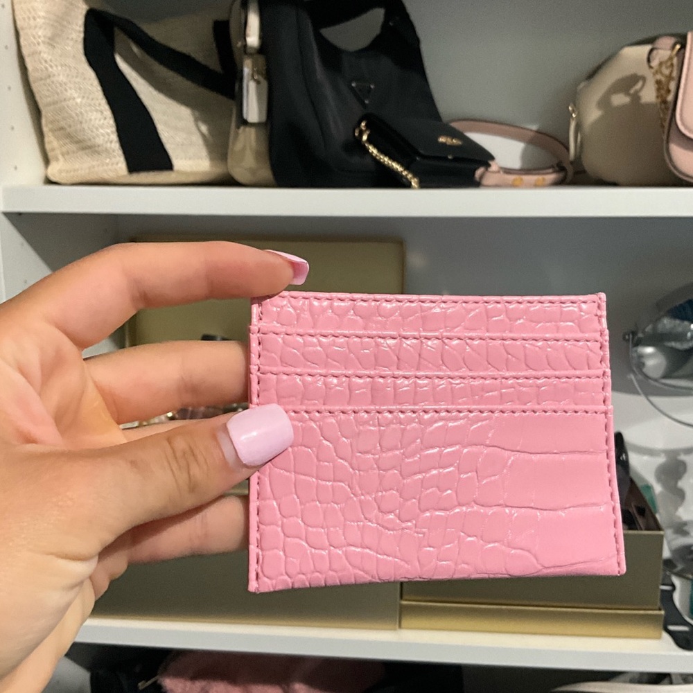 Pink card holder